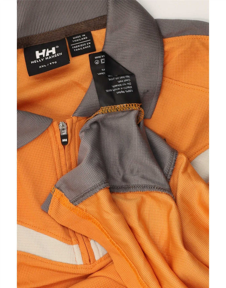 Polo da uomo Helly Hansen 2XL nylon color block arancione