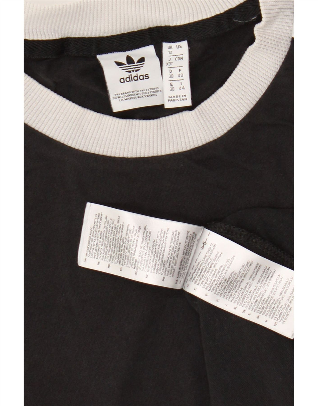 T-shirt da donna Adidas Top UK 12 cotone medio nero