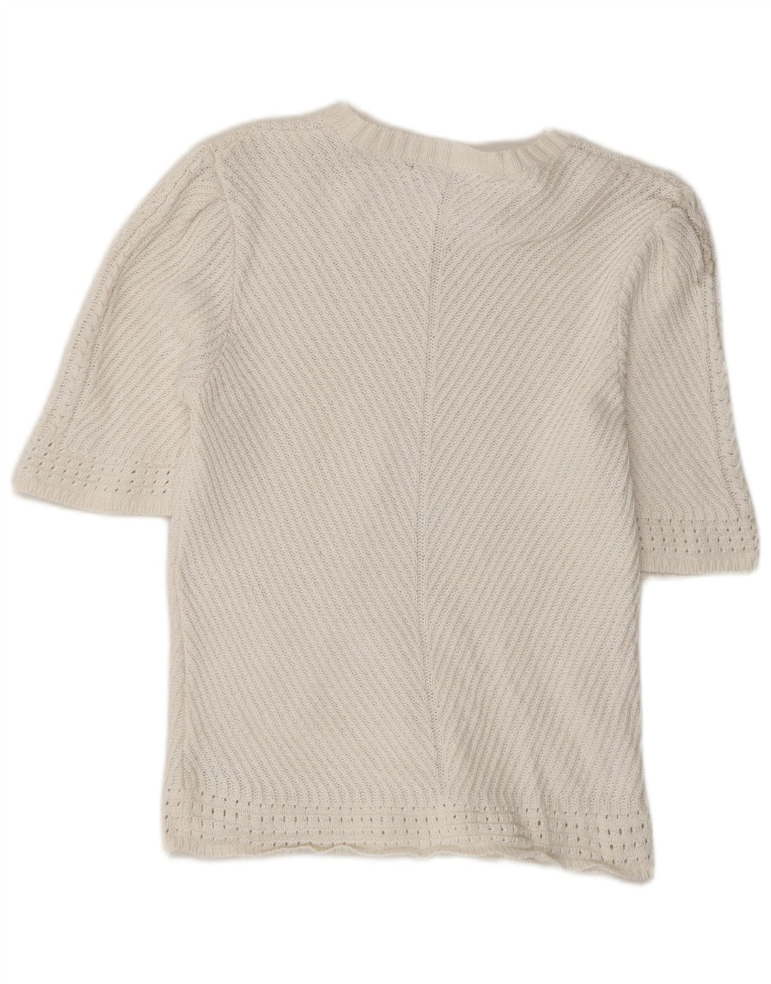 Maglione maglione con scollo a barca da donna Marks & Spencer UK 14 medio bianco sporco
