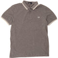 Polo da uomo Fred Perry grande in cotone chiazzato grigio