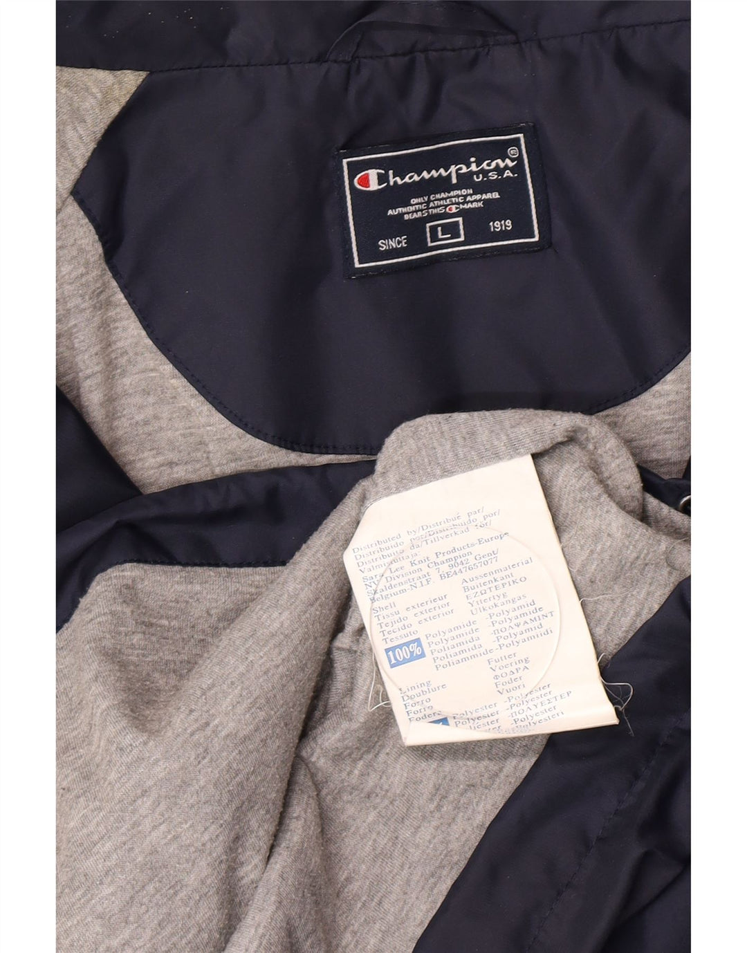 Giacca antipioggia da uomo Champion UK 40 Large Blu Navy in poliammide