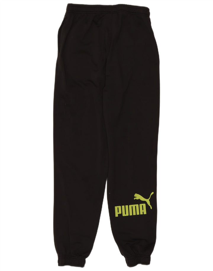 Pantaloni da tuta con grafica Puma da ragazzo, pantaloni da jogging, 13-14 anni, poliestere nero
