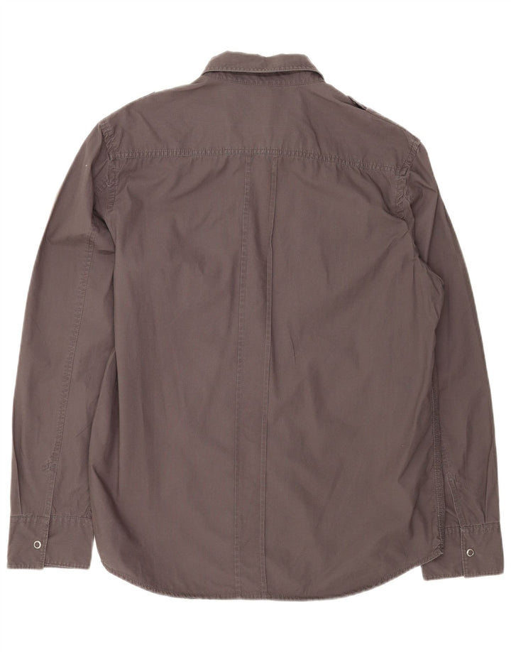 Camicia militare da uomo Calvin Klein grande in cotone grigio