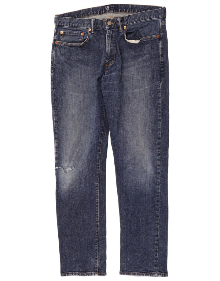 Jeans slim invecchiati da uomo Gap W34 L32 cotone blu