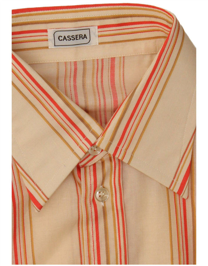 Camicia da uomo Cassera a righe arancioni medie
