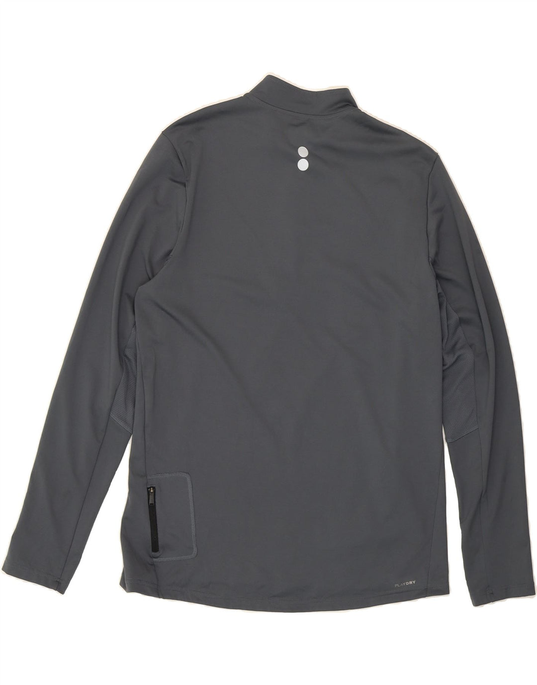 REEBOK Mens Zip Neck Pullover Tracksuit Top Large Grey Polyester Vintage Reebok and Second-Hand Reebok from Messina Hembry 