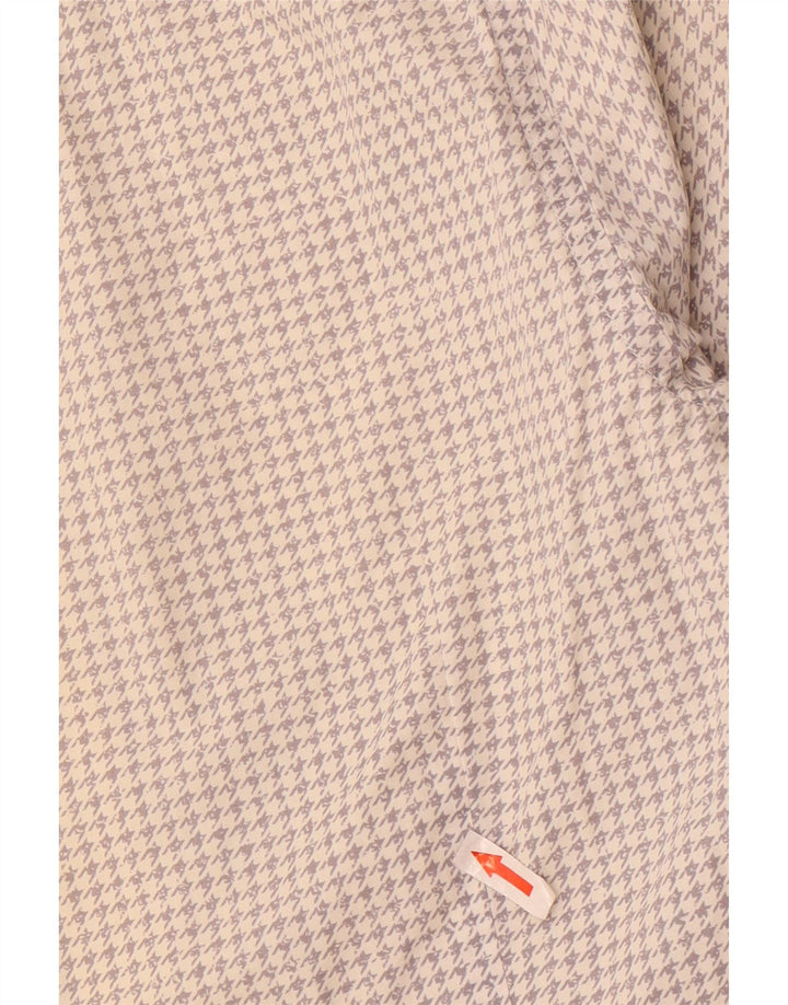 Camicia slim fit da uomo Hugo Boss piccola pied de poule bianca