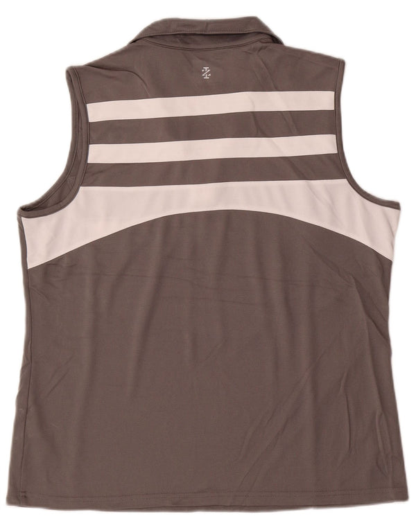 Polo senza maniche da donna IZOD UK 18 XL Poliestere color block grigio