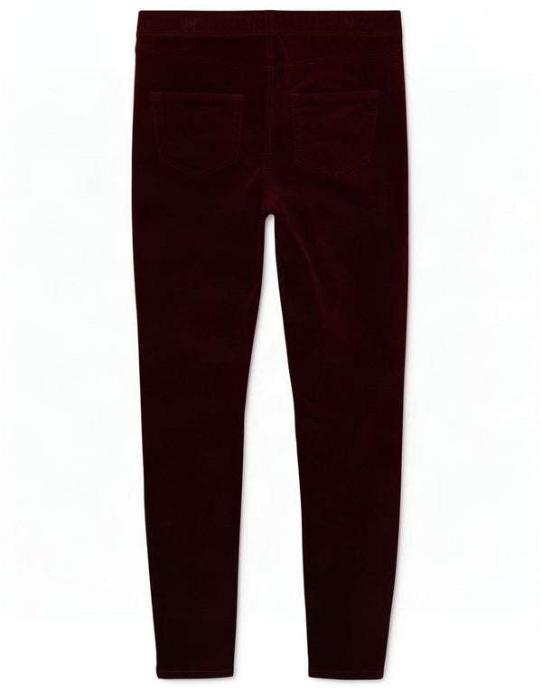 White Stuff Womens Velvet Casual Trousers UK 10 Small W27 L29 Burgundy
