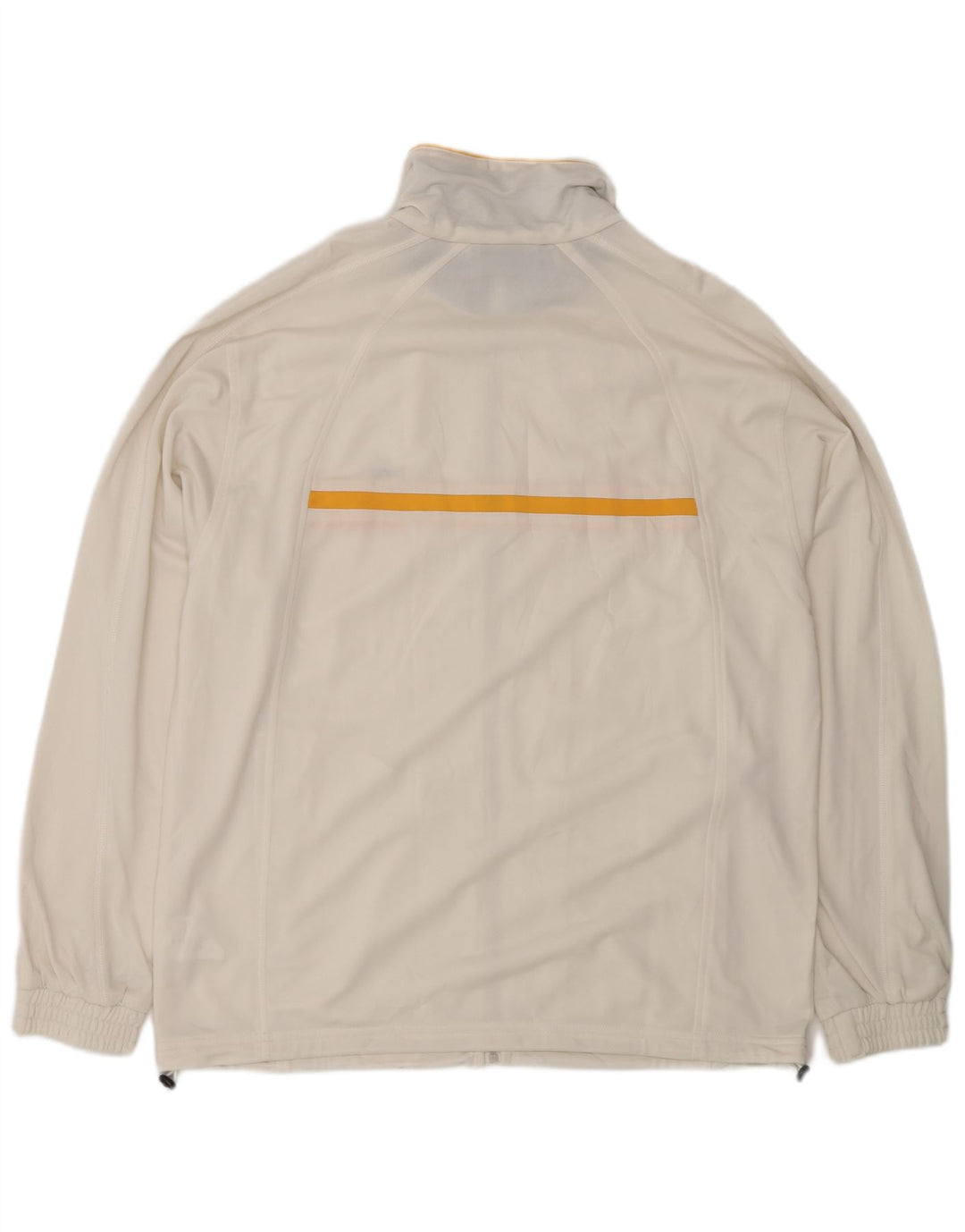 LOTTO Mens Tracksuit Top Jacket Medium Off White Polyester