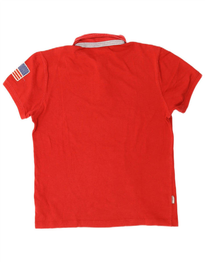 Polo da uomo Blauer grande rosso cotone
