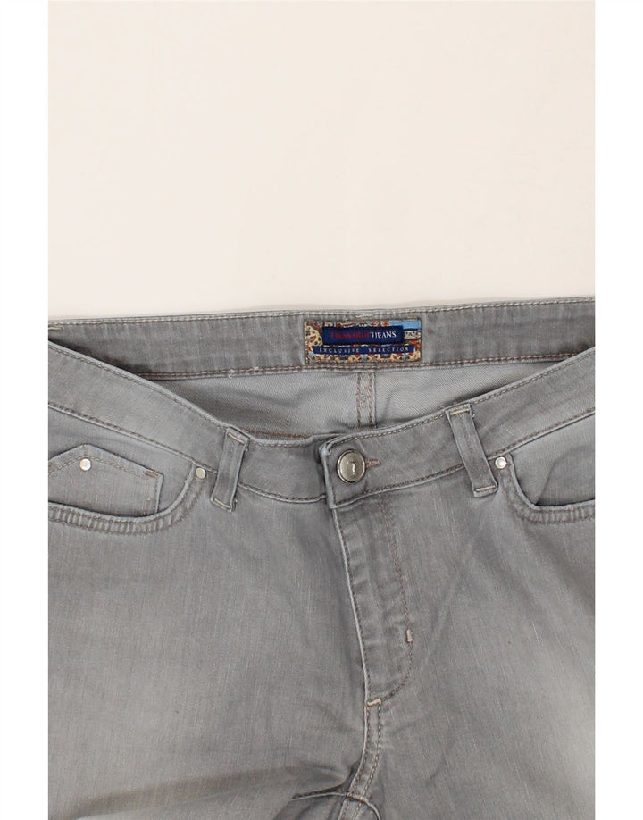 TRUSSARDI Womens Slim Jeans W32 L33 Grey Cotton Vintage Trussardi and Second-Hand Trussardi from Messina Hembry 