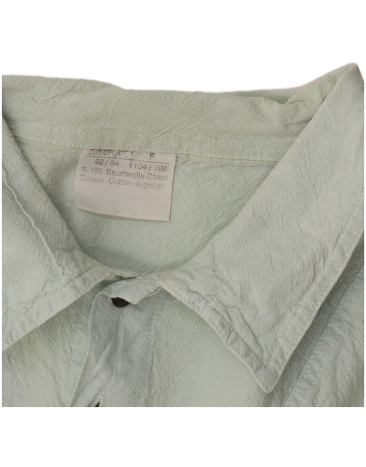 Camicia pullover a maniche corte da uomo VINTAGE IT 52/54 a righe verdi grandi