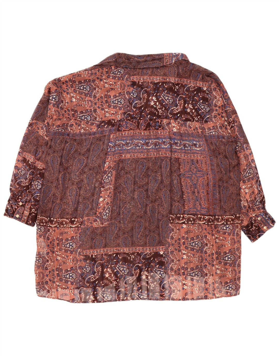 Camicetta oversize da donna Zara UK 14 Paisley medio multicolore