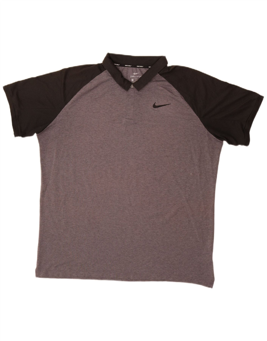 Polo NIKE da uomo Dri Fit XL in poliestere color block grigio
