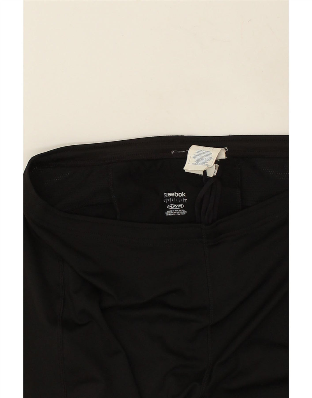 REEBOK Womens Tracksuit Trousers UK 14 Large Black Polyester | Vintage Reebok | Thrift | Second-Hand Reebok | Used Clothing | Messina Hembry 