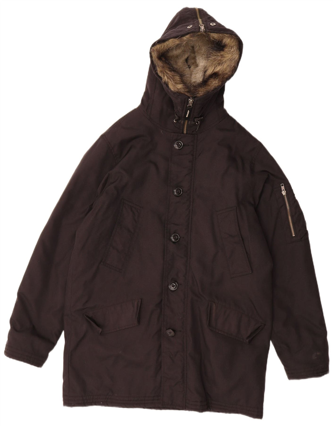 Giacca Parka con cappuccio da uomo Woolrich UK 36 Small Poliestere nero