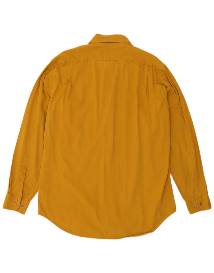 Camicia da uomo Marlboro Classics grande in cotone giallo