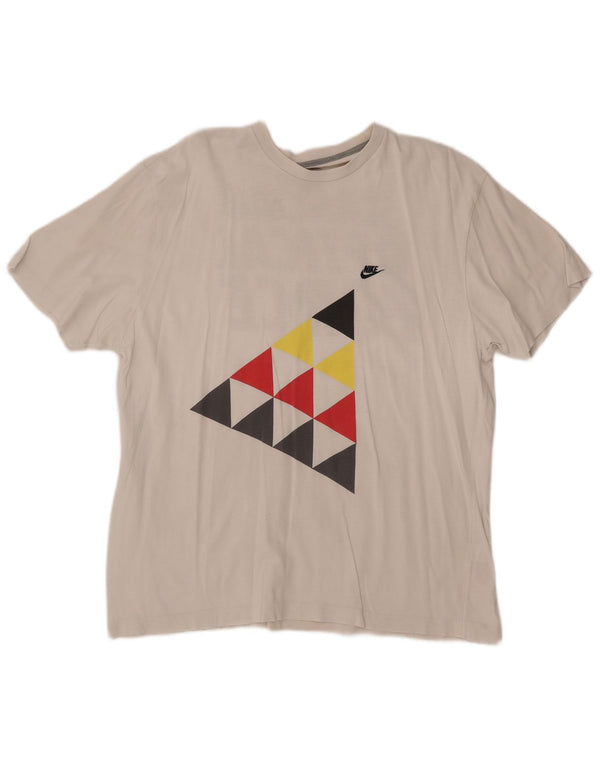 T-shirt grafica da uomo NIKE Top UK 45/47 XL cotone bianco