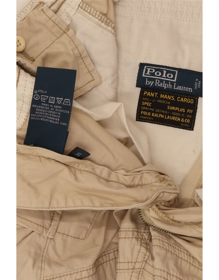 Pantaloncini cargo da uomo Polo Ralph Lauren W31 cotone beige medio