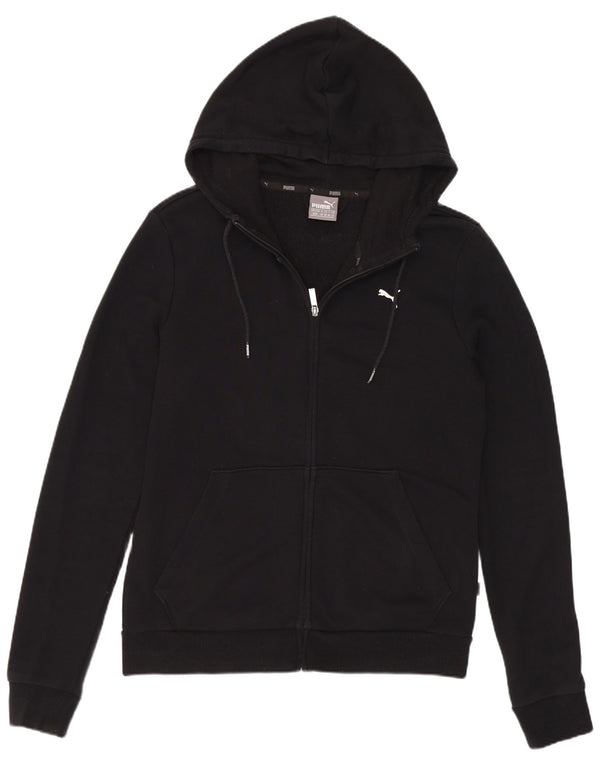 Felpa con cappuccio e zip da donna Puma UK 12 cotone nero medio