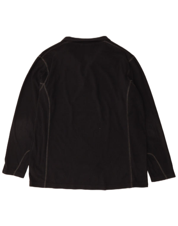 Maglione in pile da uomo Columbia con zip e collo XL poliestere nero