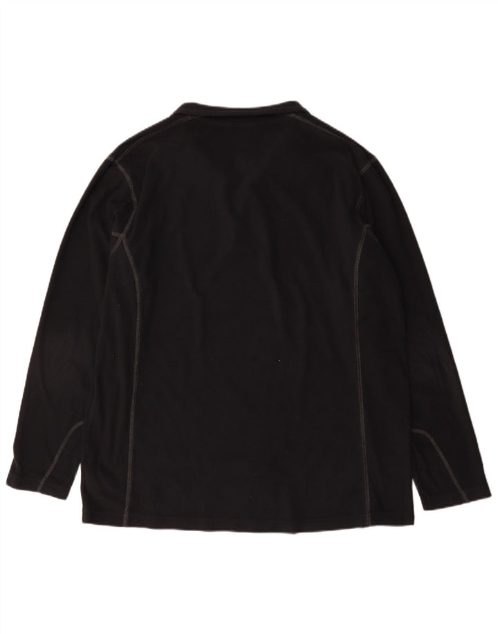 Maglione in pile da uomo Columbia con zip e collo XL poliestere nero