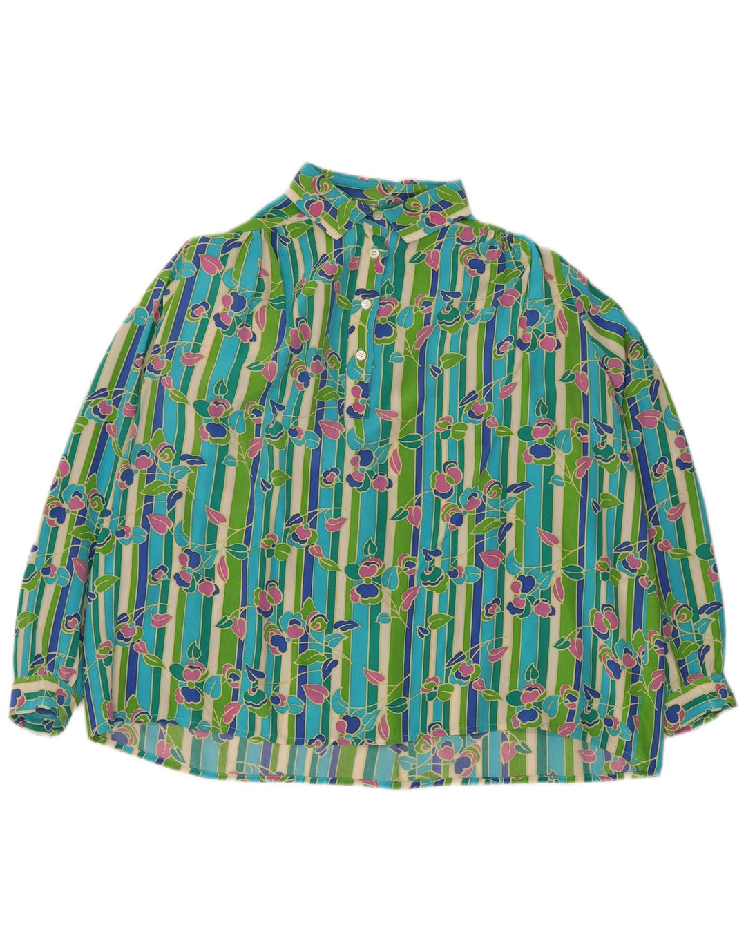 Camicetta da donna pullover da donna di Diana Bentall UK 20 2XL floreale multicolore