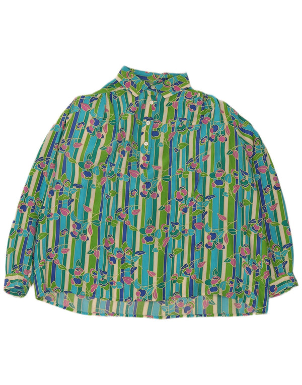 Camicetta da donna pullover da donna di Diana Bentall UK 20 2XL floreale multicolore