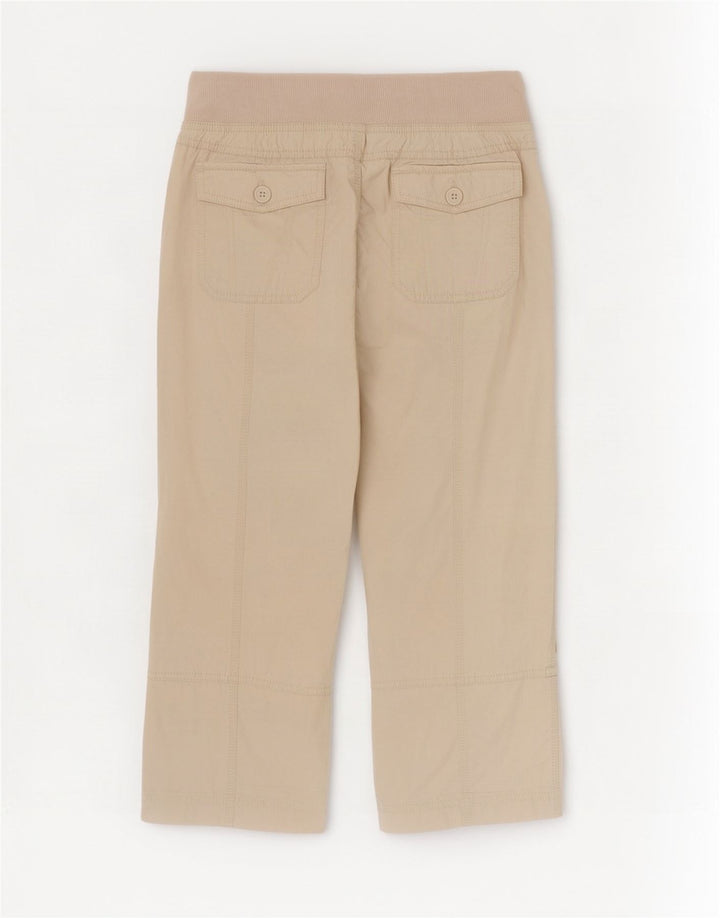 Pantaloni capri da donna Tommy Hilfiger piccoli W30 L21 cotone beige