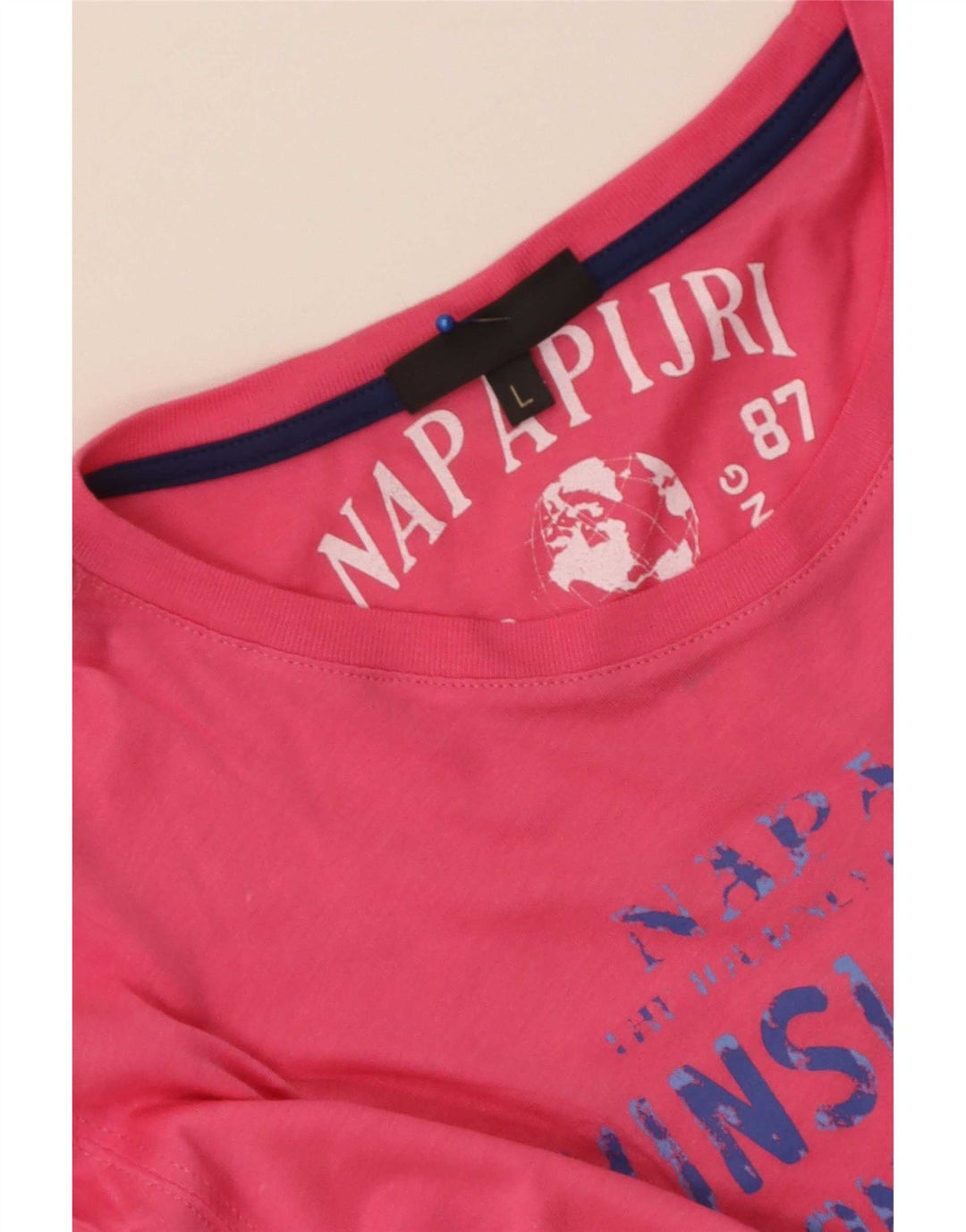 T-shirt grafica da uomo Napapijri Top grande rosa