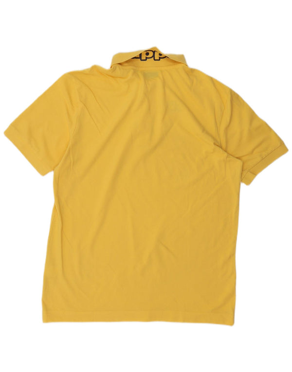 Polo grafica da uomo Kappa XL in cotone giallo
