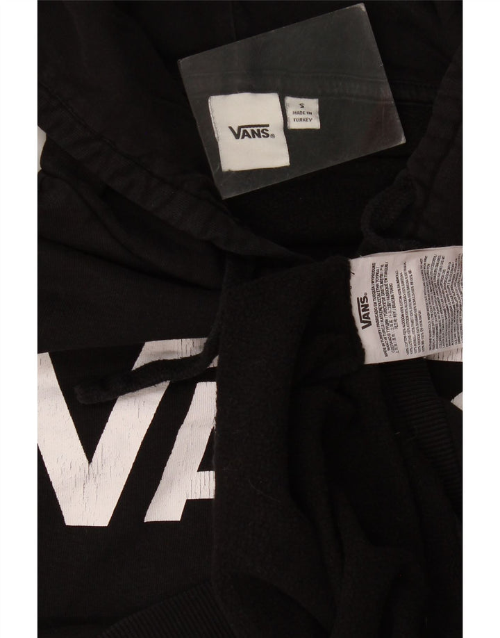 Felpa con cappuccio grafica da uomo Vans Small in cotone nero