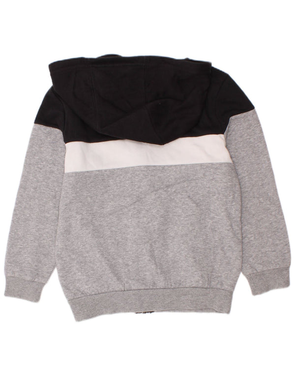 Felpa con cappuccio e zip Adidas da ragazzo del Manchester United, 6-7 anni, colore grigio