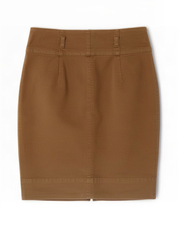 Gonna in velluto a coste da donna Zara piccola W26 Beige