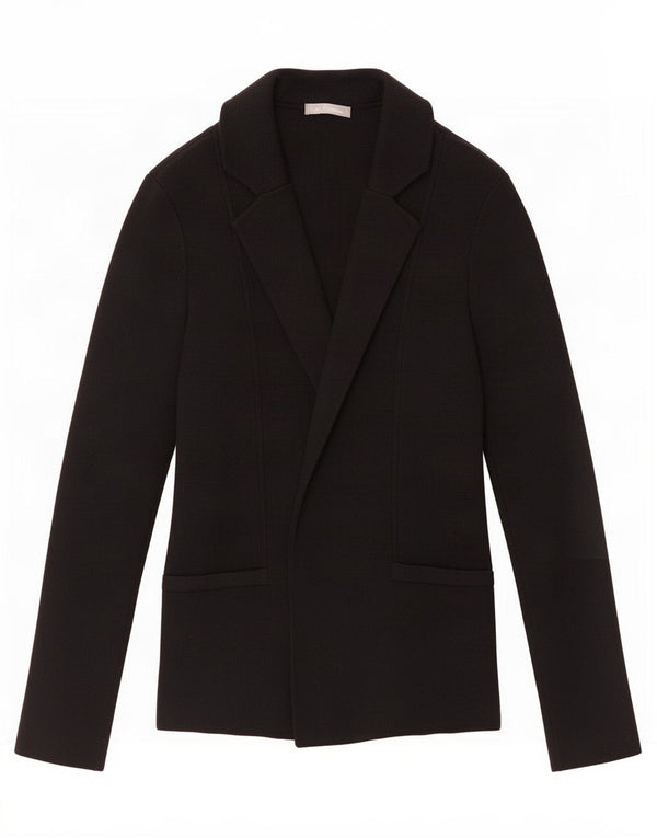 Maglione cardigan aperto da donna Marks & Spencer UK 16 grande viscosa nera