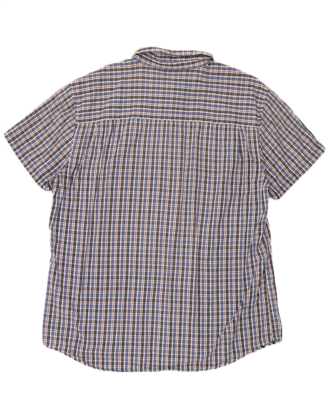 Camicia da uomo Wrangler a maniche corte vestibilità regolare 2XL in cotone a quadri blu