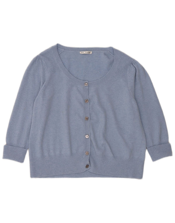 Maglione cardigan da donna Marks & Spencer UK 22 3XL Cashmere blu