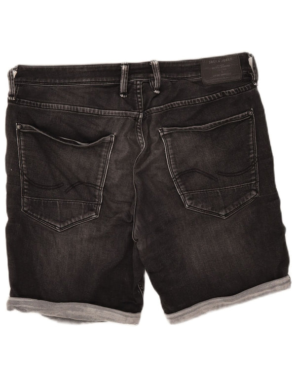 Pantaloncini di jeans vestibilità regolare da uomo Jack & Jones XL W38 cotone grigio