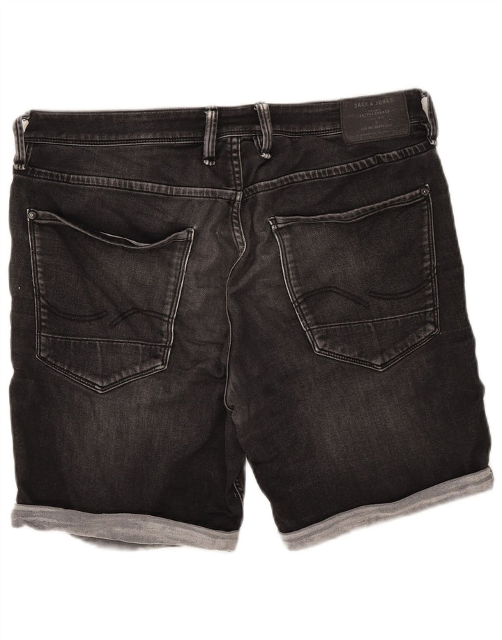 Pantaloncini di jeans vestibilità regolare da uomo Jack & Jones XL W38 cotone grigio