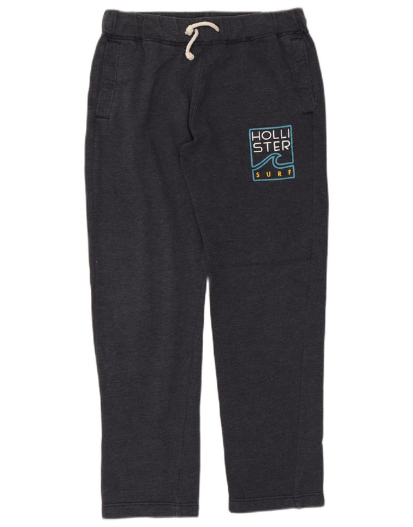 Pantaloni da tuta con grafica da uomo HOLLISTER XS in cotone blu navy