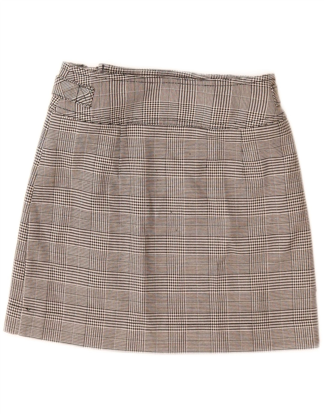 Topshop Minigonna da donna UK 6 XS W24 Poliestere a quadri grigio