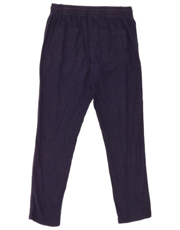 Pantaloni chino slim da donna Marks & Spencer UK 8 piccoli W28 L29 blu navy