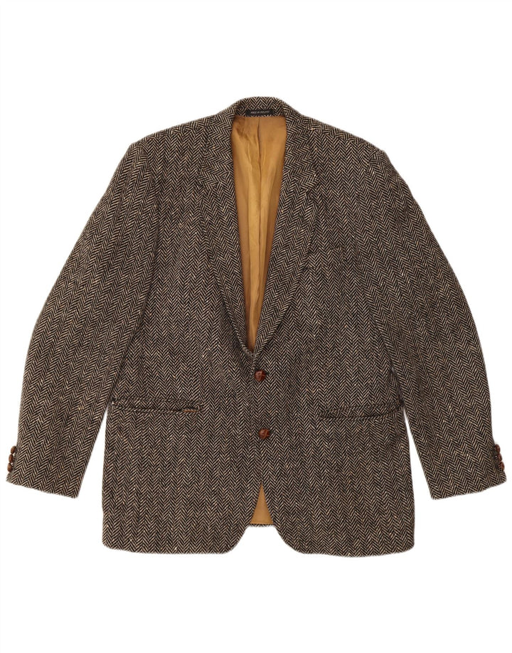 GERRARD MARLBORO Giacca blazer in tweed Donegal da uomo UK 38 Marrone medio