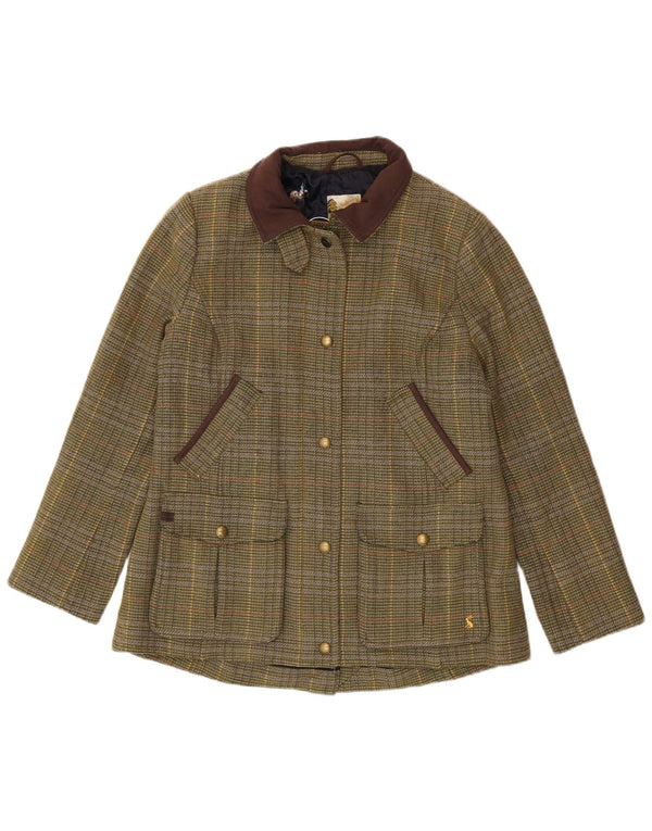 Giacca country da donna Joules UK 16 grande lana scozzese verde