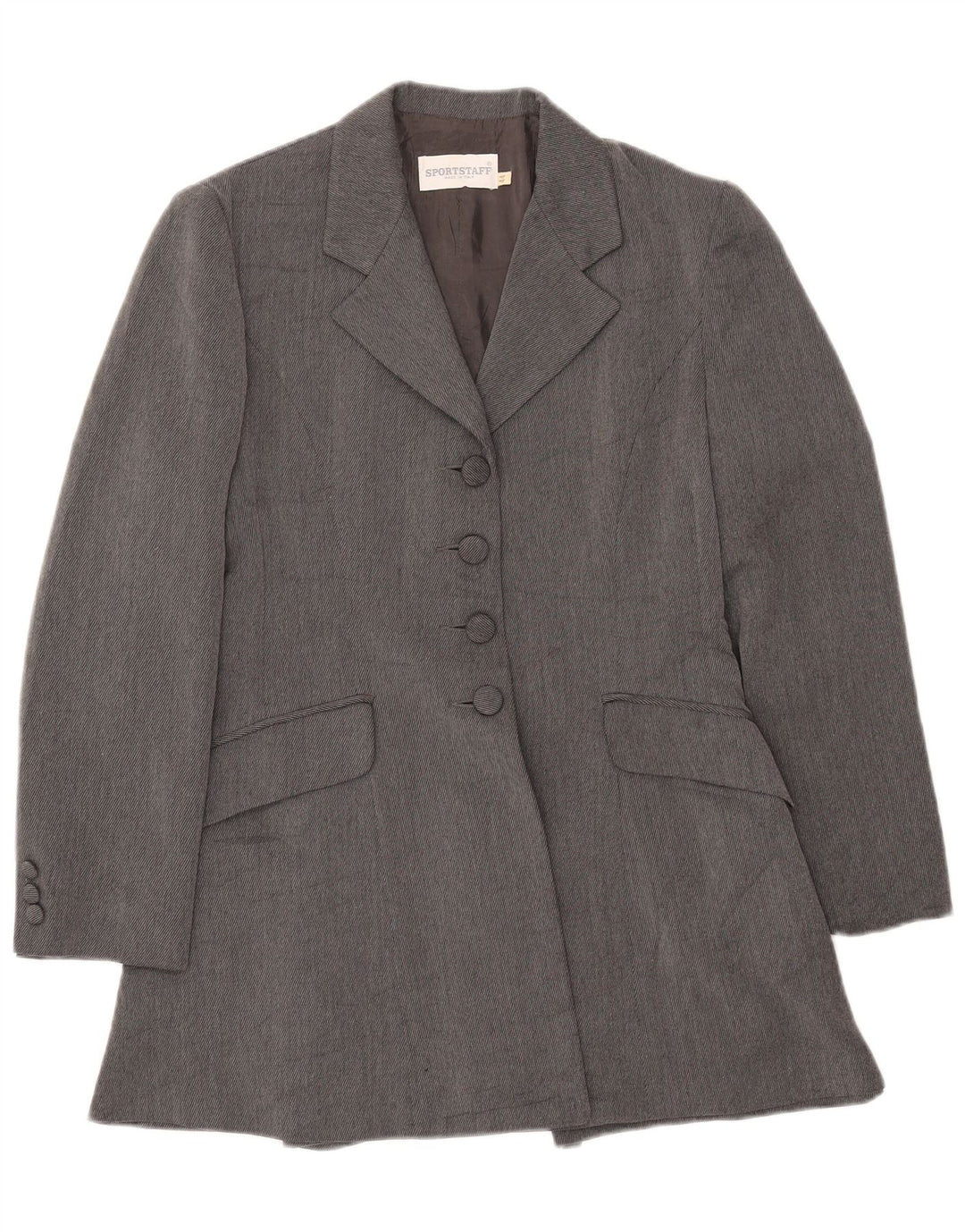 SPORTSTAFF Giacca blazer a 4 bottoni lunga da donna IT 44 Grigio medio