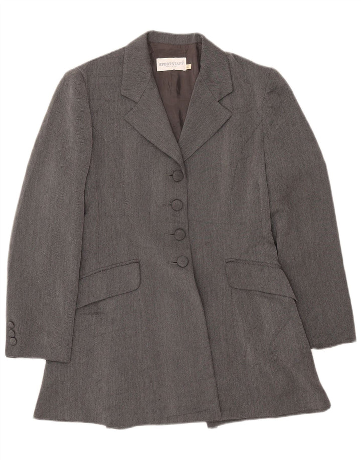 SPORTSTAFF Giacca blazer a 4 bottoni lunga da donna IT 44 Grigio medio
