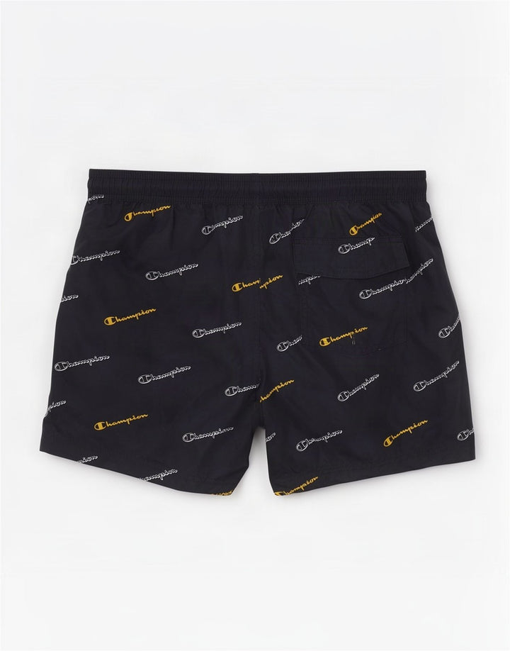 Pantaloncini da bagno grafici da uomo Champion, poliestere medio blu navy