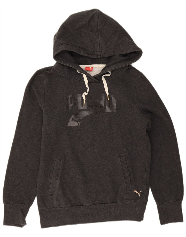 Felpa con cappuccio grafica da donna Puma UK 12 media nera