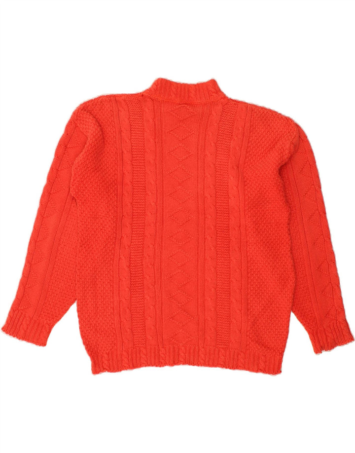 DOCKERS Womens Oversized Turtle Neck Jumper Sweater UK 10 Small Red Cotton Vintage Dockers and Second-Hand Dockers from Messina Hembry 